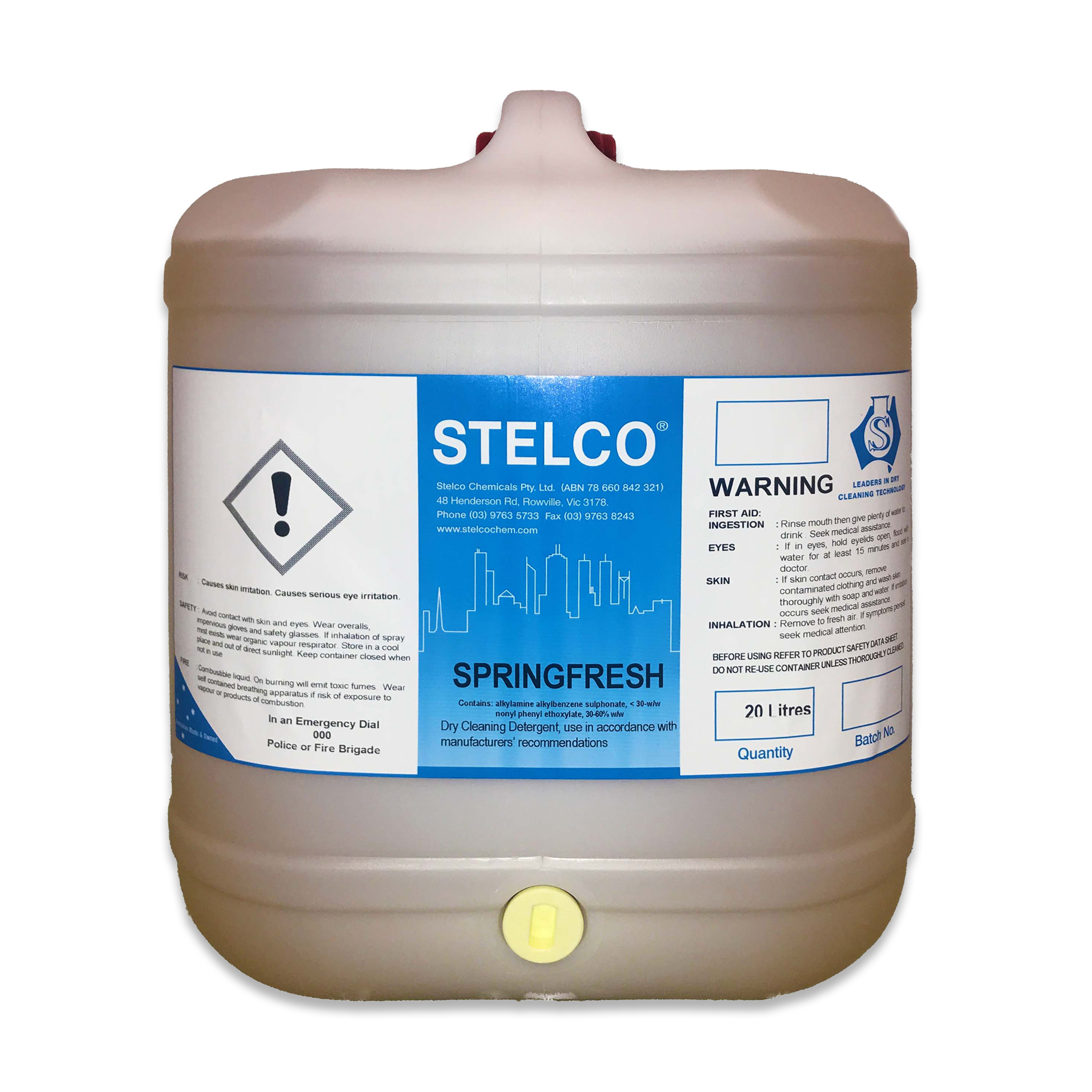 Springfresh | Detergents for Perclean® Solvents | Stelco Chemicals International